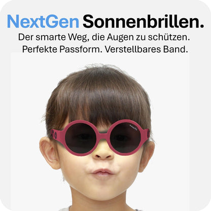 Mausito Sonnenbrille Kinder 6-24 Monate & 2-5 Jahre | VERGLEICHSSIEGER Kindersonnenbrille 100% UV-Schutz | BIEGSAM | Schadstofffreie Kindersonnenbrillen mit Band | Europäisches Design für Kinder