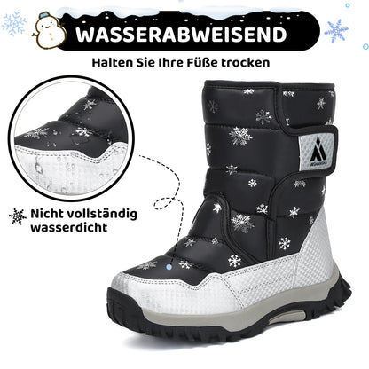 Mishansha Girls' Winter Boots, Children's Winter Shoes, Warm Snow Boots, Lined Winter Boots
