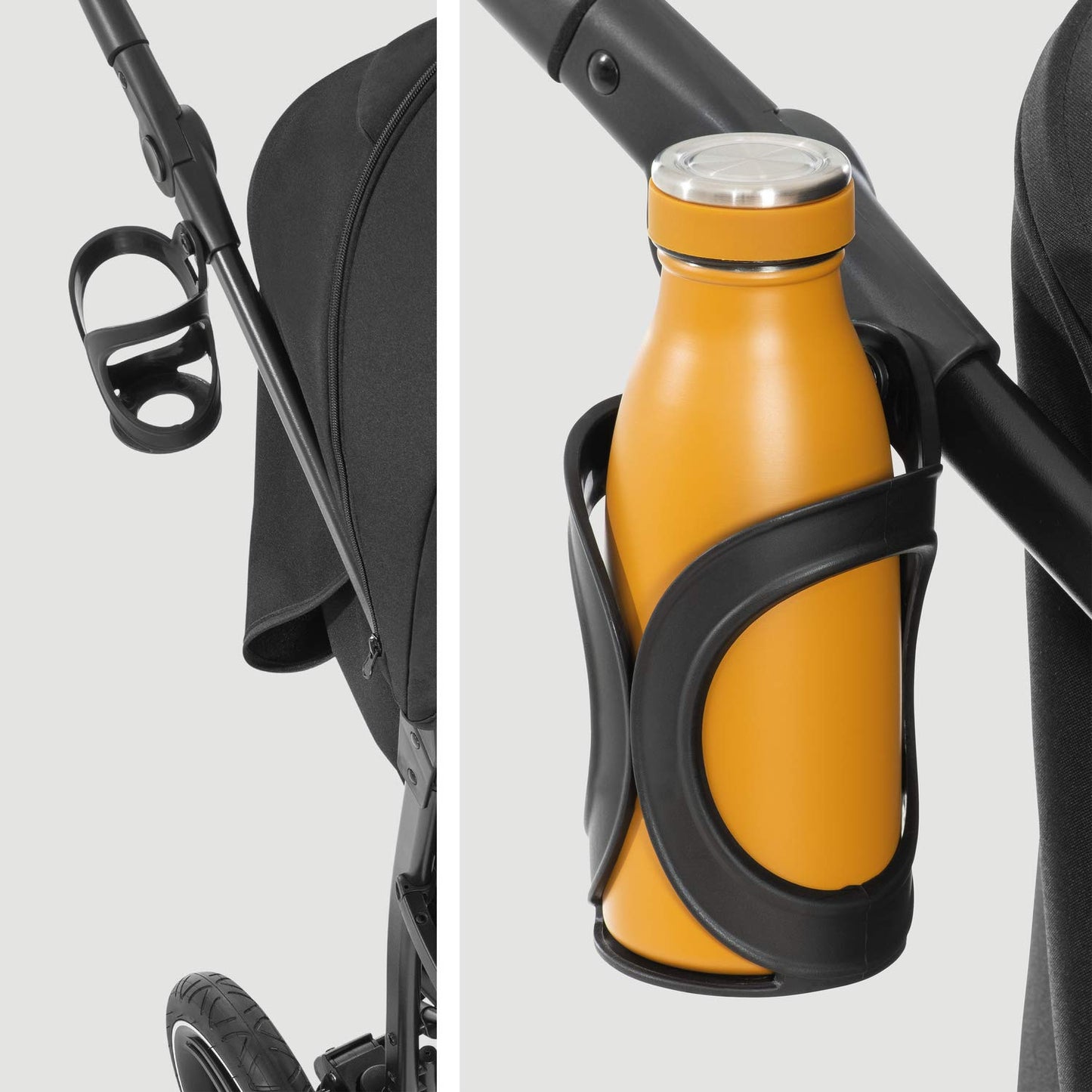 hauck Buggy Rapid 3R für Kinder bis 22 kg, Gummi Reifen, Klein Zusammenklappbar, UV-Schutz 50+, mit Schlaffunktion ab Geburt, Höhenverstellbarer Schieber, Großer Korb bis 3 kg (Black)