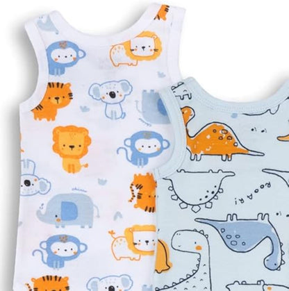 Chicco Unisex Baby Set Ärmellos Bodys aus Baumwolle Body (4er Pack)
