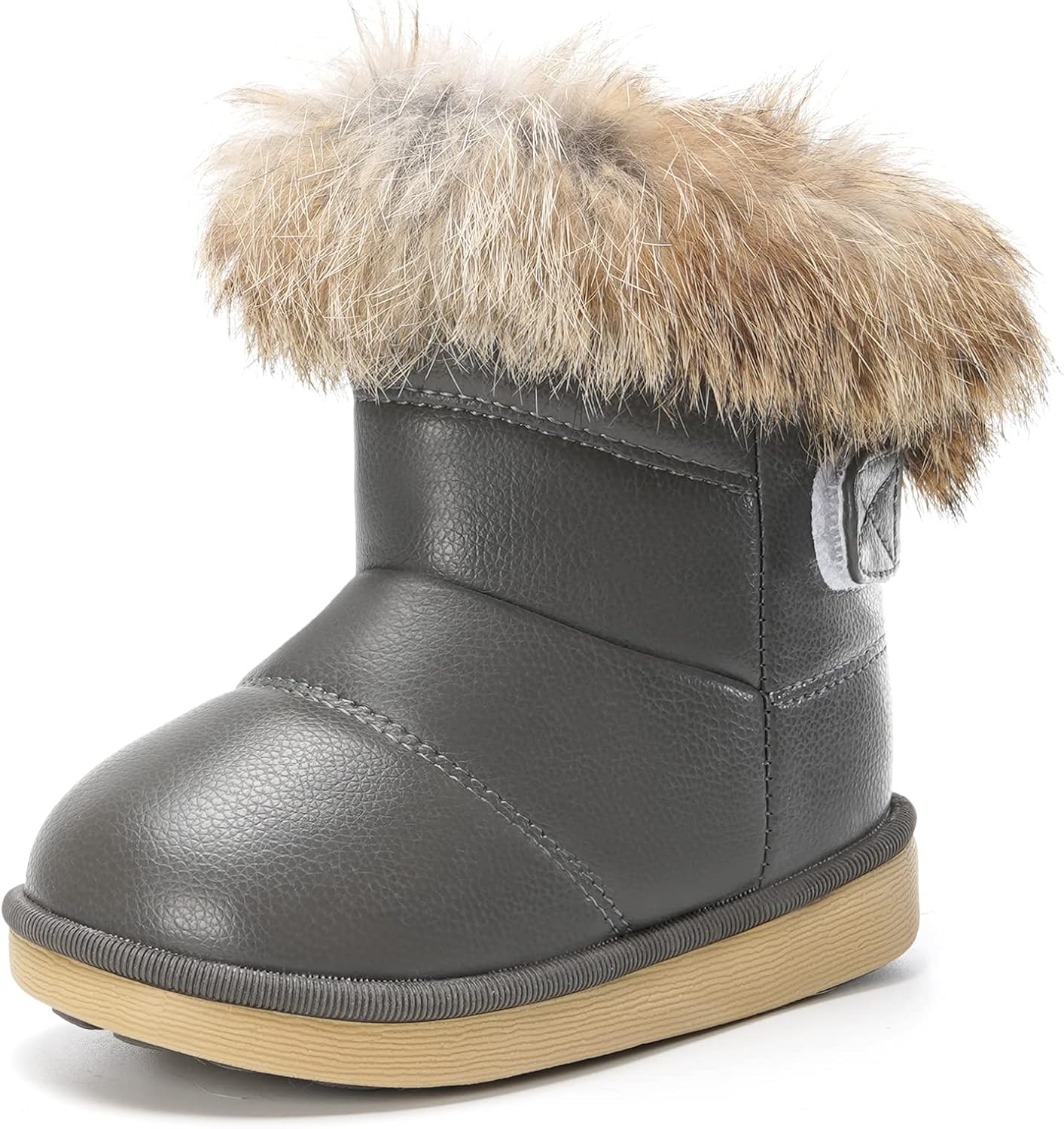 KVbabby Winter Shoes, Girls’ Warm Lined Winter Boots, Children's Ankle Boots, Waterproof Snow Boots, Soft Soles, Slip-On Boots