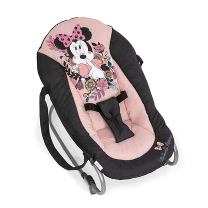 hauck Babywippe Rocky für Babys ab Geburt bis 9 kg, Einhändig Verstellbare Rückenlehne, Schaukelfunktion und Wippfunktion, Leicht Tragbar mit Tragegriff, 3-Punkt-Gurt (Disney Mickey Stars)