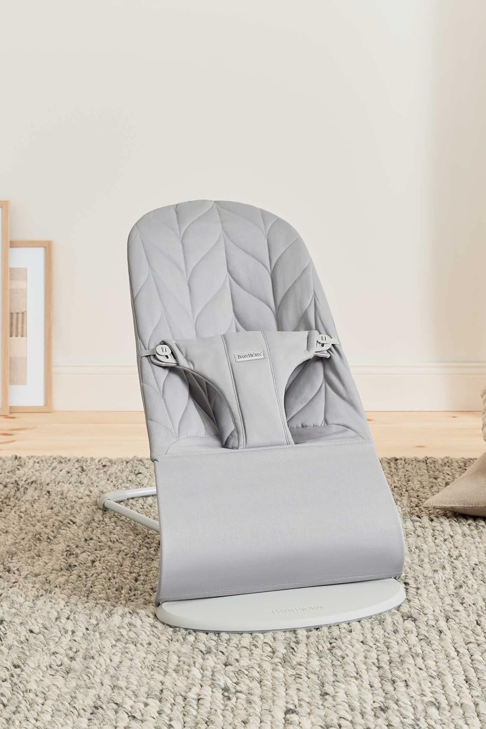 BabyBjörn Bliss Baby Bouncer, Woven, Classic Quilting, Sand Grey 