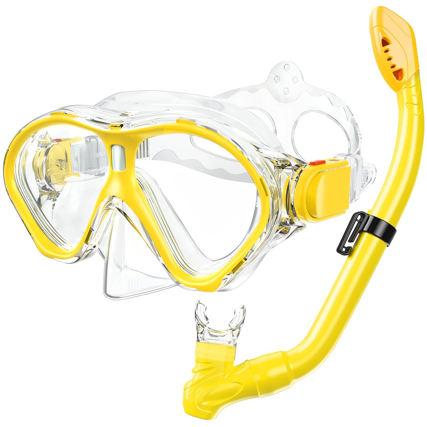 Gintenco Schnorchelset Kinder, Taucherbrille Kinder mit Schnorchel Anti-Fog Panorama-Weitsicht, Anti-Leck schnorchelmaske,Tauchmaske für Schwimmen Schnorcheln 4-16 Jahre