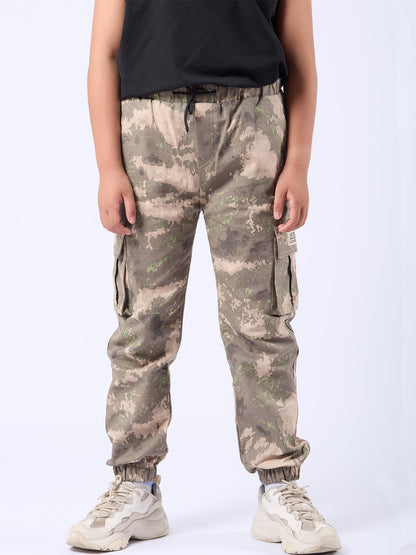 NATUST Jungen Cargohose Kinder Freizeithose mit Elastischem Bund