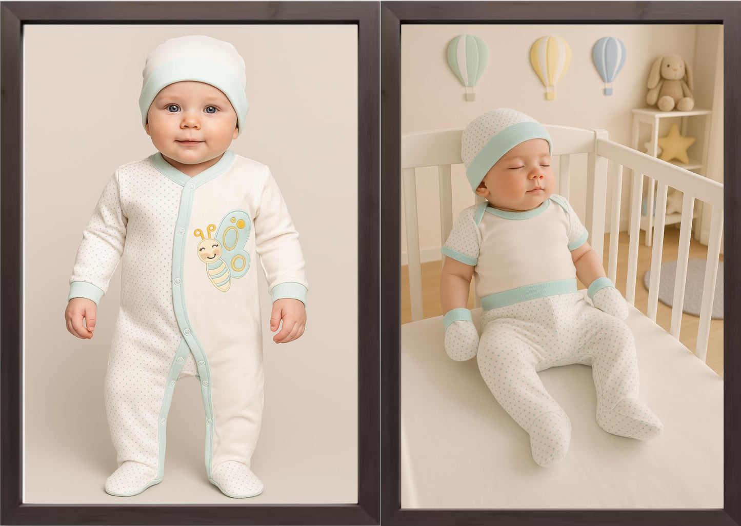 Newborn Baby Gift Set 100% Natural Cotton First Equipment Unisex Clothing Gift Set Baby Equipment for Babies 0-4 Months, koala