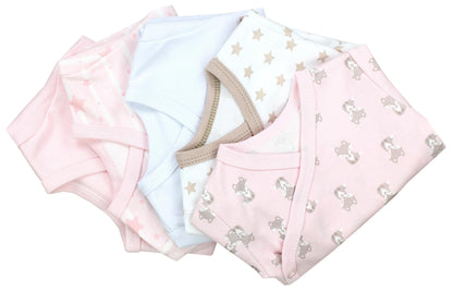 TupTam Baby Mädchen Langarm Wickelshirt Baumwolle 5er Set
