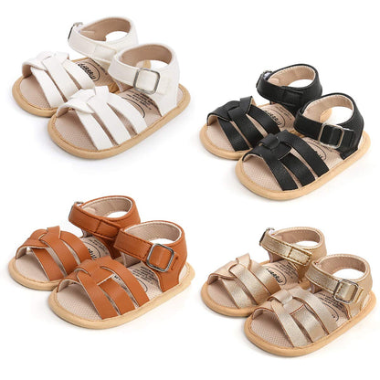 Babyschuhe RVROVIC Sandalen für Jungen und Mädchen mit weichem Sohlen, leichten Sommer-Schuhen und Schleifen-Knoten für Kleinkinder, ideal für den Outdoor-Gang.