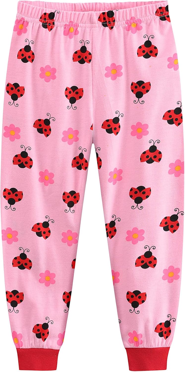 EULLA Kinder Schlafanzüge Mädchen Langarm Winter Pyjama Set Baumwolle Meerjungfrau Einhorn Prinzessin Katze Dino Zweiteilig Nachtwäsche 92 98 104 110 116 122