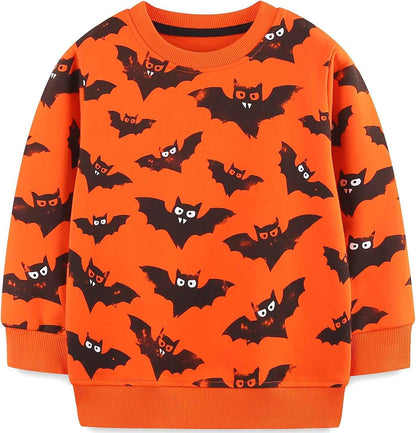 MUJOQE Jungen Sweatshirt Baumwolle Pullover Kinder Warme Langarm Shirt Activewear Tops 1-7 Jahre