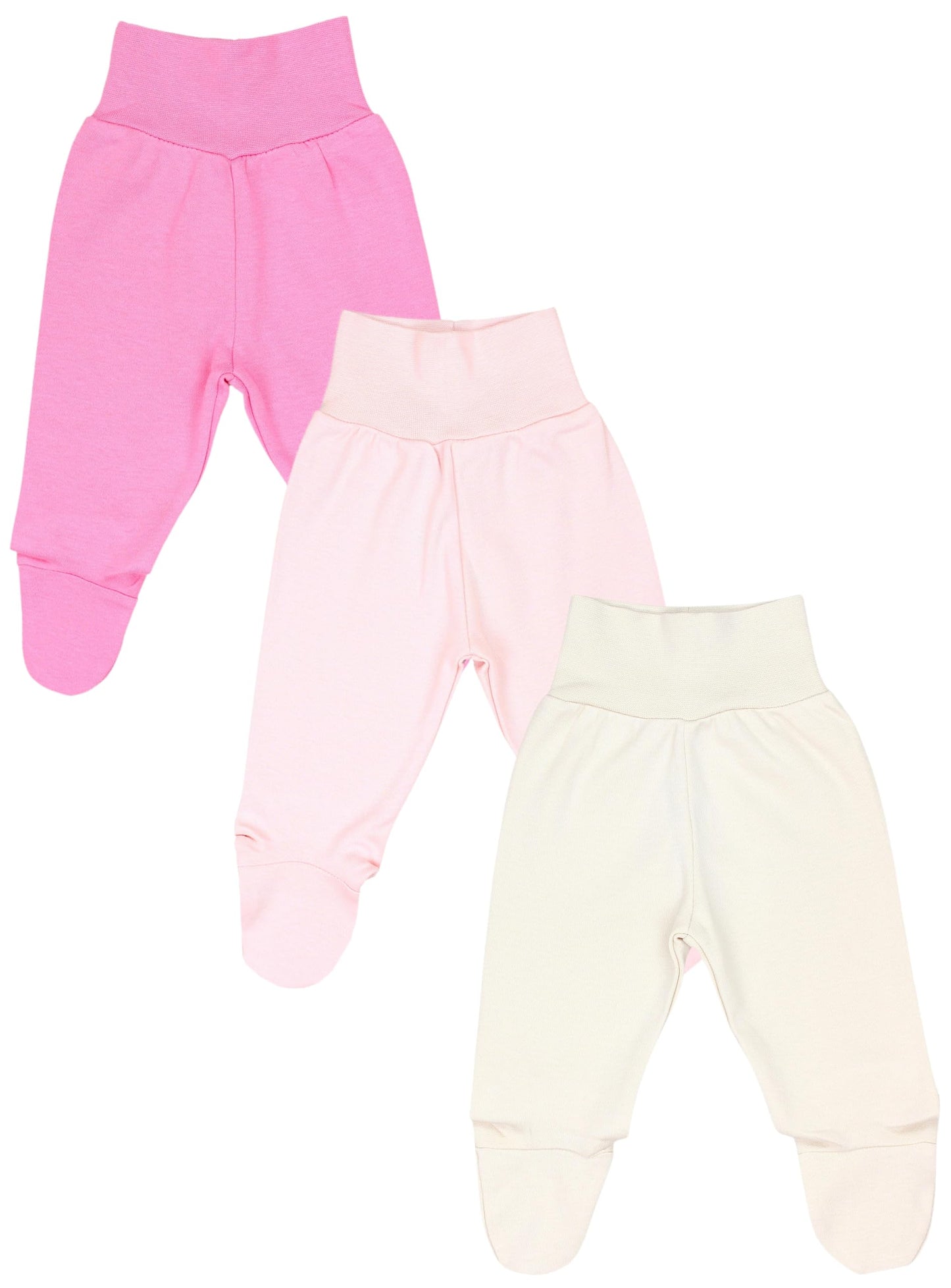 TupTam Baby Girl’s Romper suit with feet, pack of 3