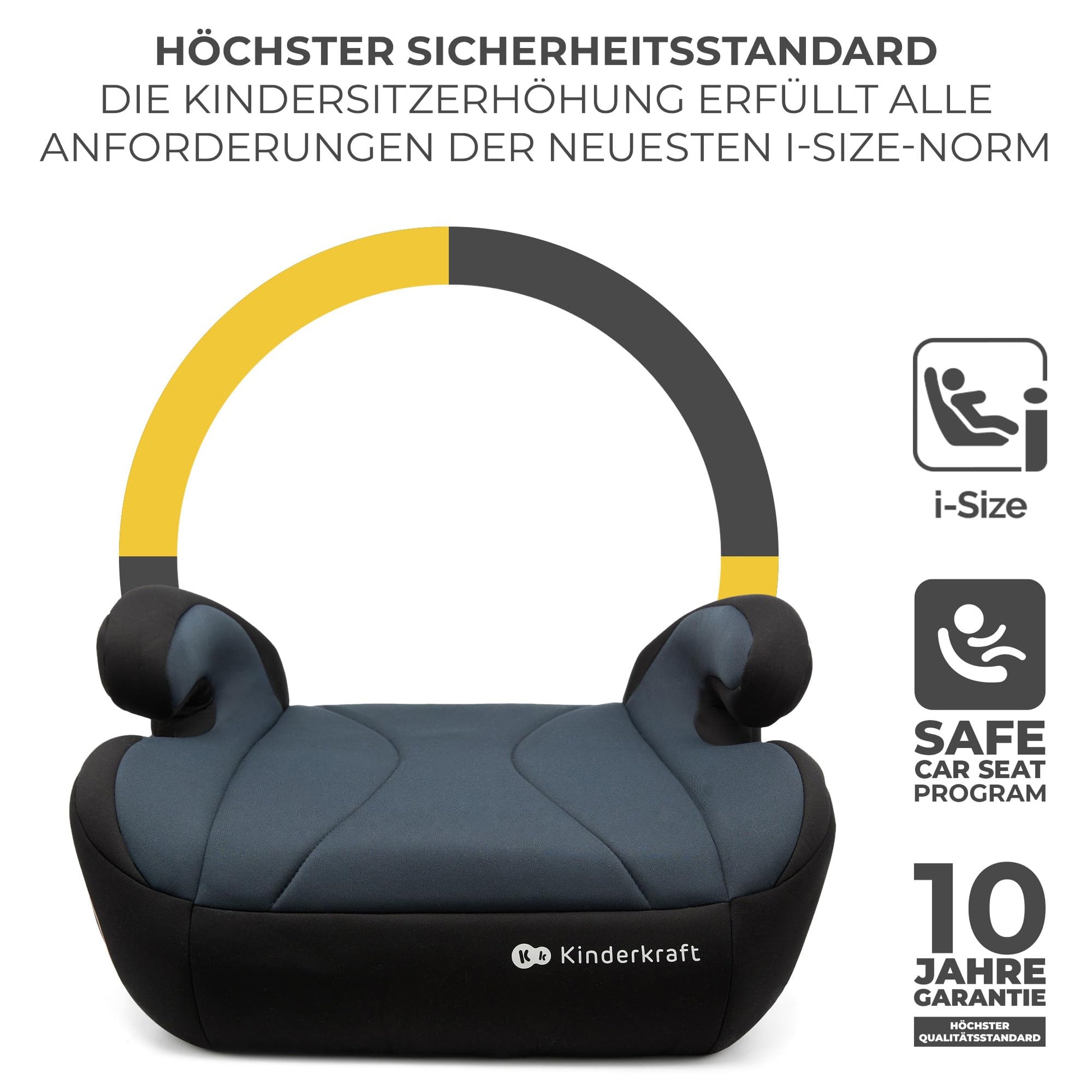 Kinderkraft I-BOOST Kindersitz 135-150cm I-Size, Sitzerhöhung von 9 bis 12 Jahre, Einfache montage, ergonomische Haltung, zusätzlichen Schaumstoff, Schwarz - Meloni2