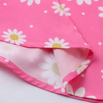 Baby Kleidung Mädchen Kleid - Gänseblümchen Ärmellos Kleider + Hut 2tlg, Blume Kleid Babykleidung Set Bekleidungssets Sommer Frühling Herbst für 0-3 Jahre (Grün/Rosa)