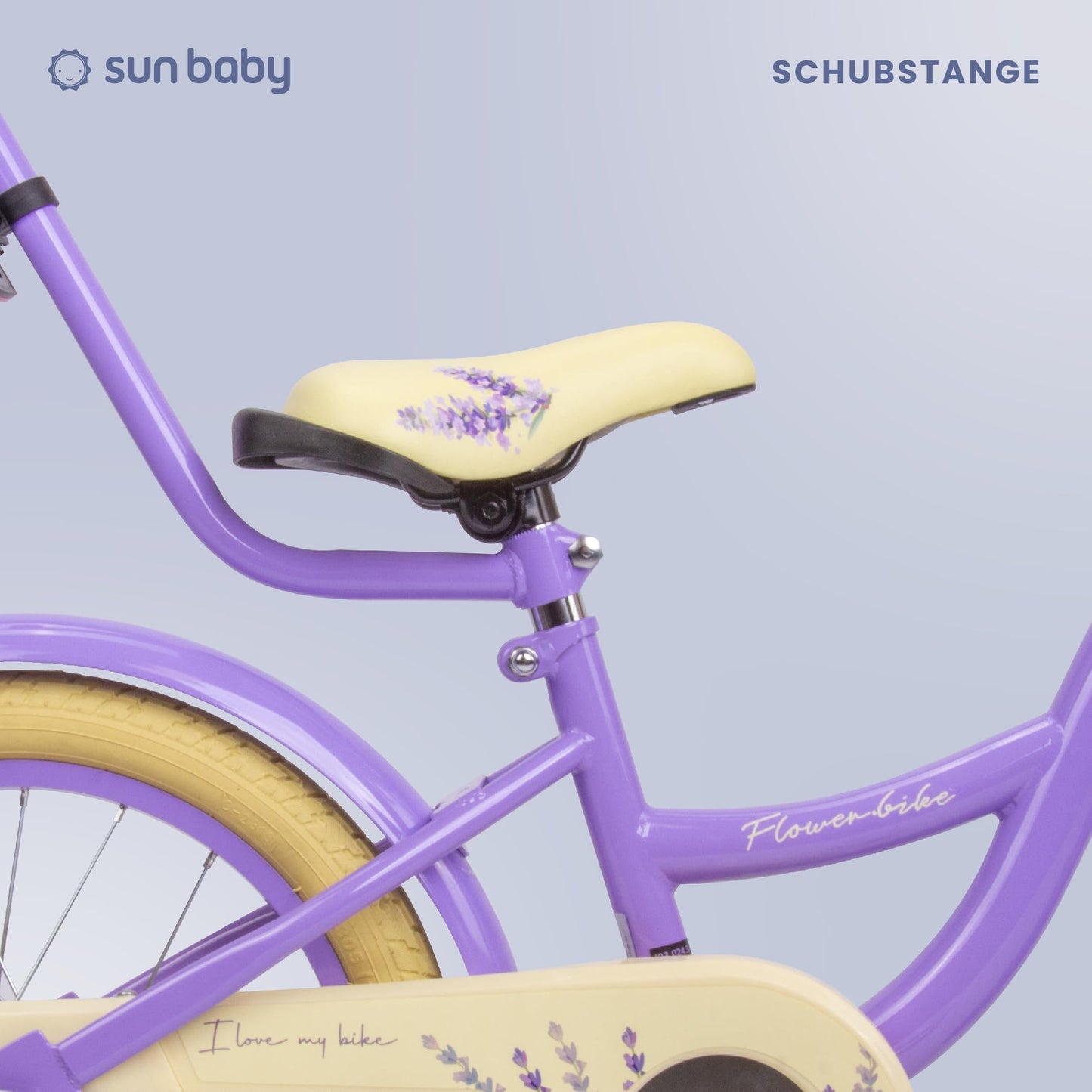 sun baby Mädchenfahrrad Flower Bike Radgröße zur Auswahl, mit Abnehmbarer Schubstange, Kinderfahrrad für Mädchen von 2 bis 6 Jahre
