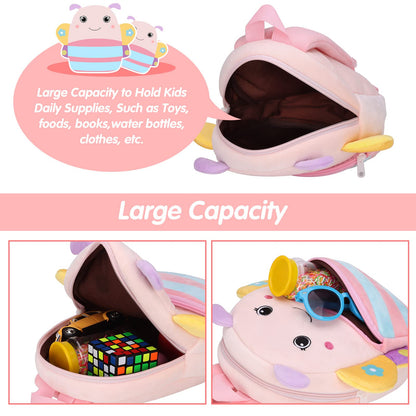 Kinderrucksack Kinder Mini Schulrucksack Tiere Kindergartentasche fur Jungen Madchen Kleinkind (Rosa Kuh)