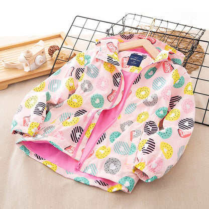 SXSHUN Children's Girls' Softshell Jacket with Fleece Lining Transition Jacket Print Hiking Jacket Outdoor Jacket Warm Windproof Breathable Spring Autumn 