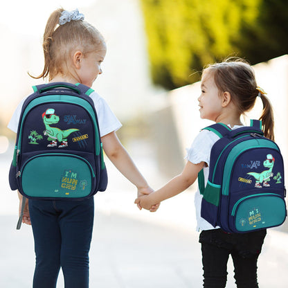 Kinderrucksack Jungen, Kleiner Dinosaurier Rucksack Kinder mit Brustgurt, Wasserdicht Vorschule Kleinkind Schulrucksack Kindergarten Schultasche (Dinosaurier Grün)