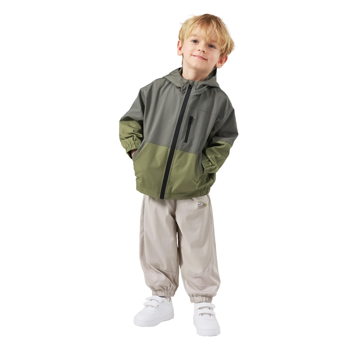 Volunboy Baby Hooded Jackets, Boys Long Sleeve Windproof Coat Cartoon Print Jackets