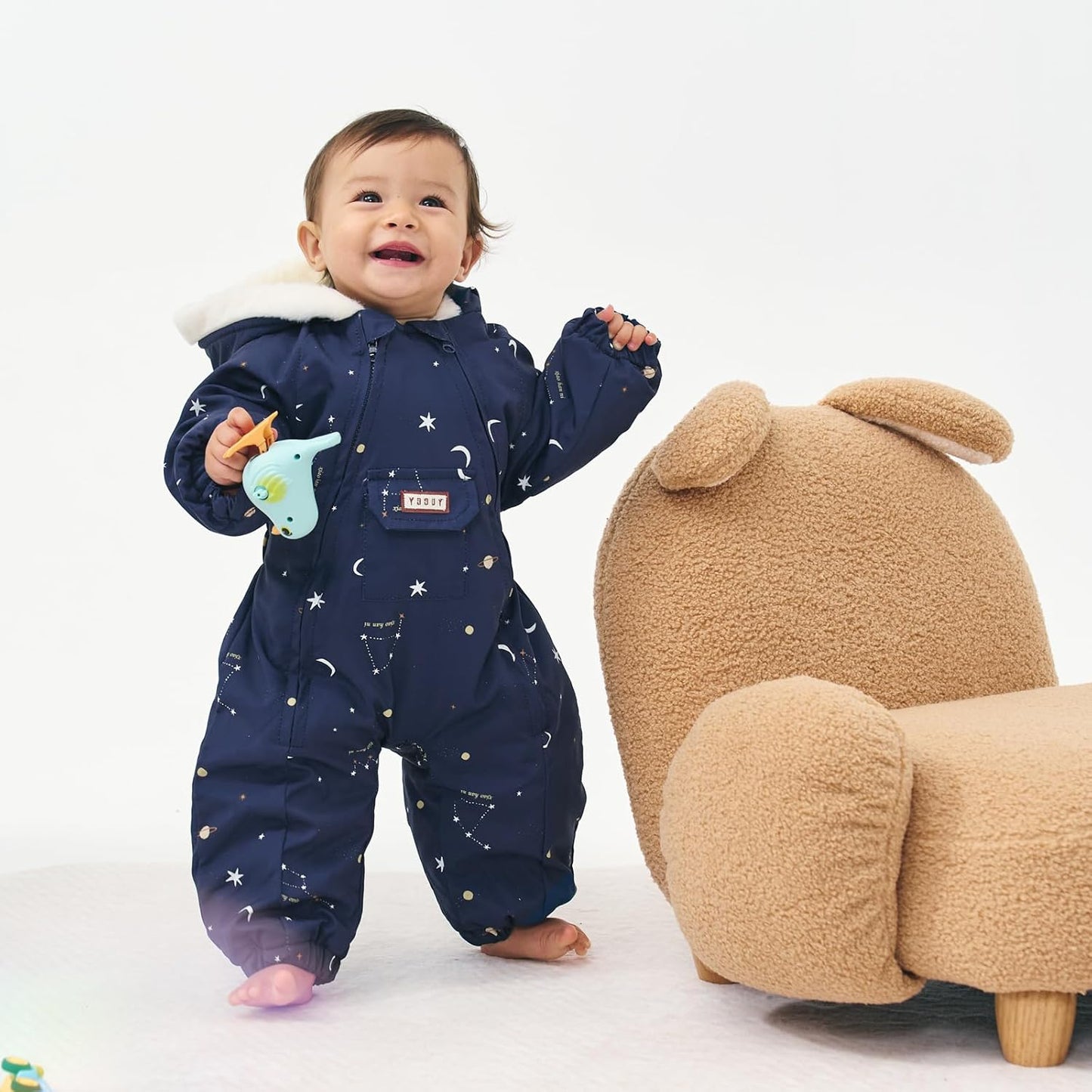 JiAmy Baby Winter Jumpsuit, Baby Boys Girls Winter Romper Newborn Warm Jumpsuit Toddler Windproof and Thick Jumpsuit for 0-24 Months