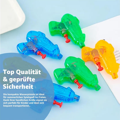 3er Wasserpistolen Set - ca. 15 cm mit großer Reichweite Wasserspritzpistole Spritzpistole klein mini für Kinder