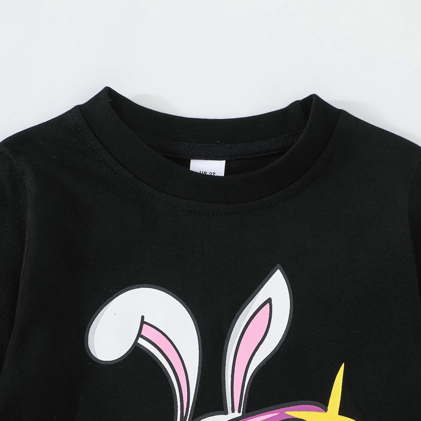 Kinder Hase Langarmshirt für Mädchen Jungen Baumwolle Rundhals Langarm Shirt Ostergeschenke Cartoon Bunny Oberteile Tops 2-7 Jahre