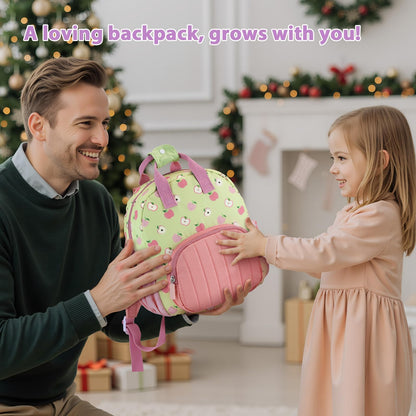 Kinderrucksack Mädchen 30cm Rucksack Kleinkind Kinderrucksack für 2-4 Jahre Kinder kindergartenrucksack Mini Tagesrucksack Reisetasche - Rosa Erdbeere