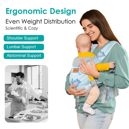 YooxArmor Babytrage für Neugeborene ab Geburt,Ergonomische gemütlich und leichtgewichtig Babybauchtrage mit Nackenstütze,Rückentrage Baby-Tragetasche Geeignet für 3-30 kg