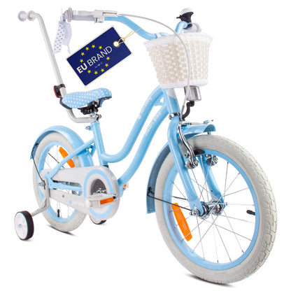 sun baby Mädchenfahrrad 12, 14 und 16 Zoll Radgröße Heart Bike zur Auswahl, mit Abnehmbarer Schubstange, Kinderfahrrad für Mädchen von 2 bis 6 Jahre - Meloni2