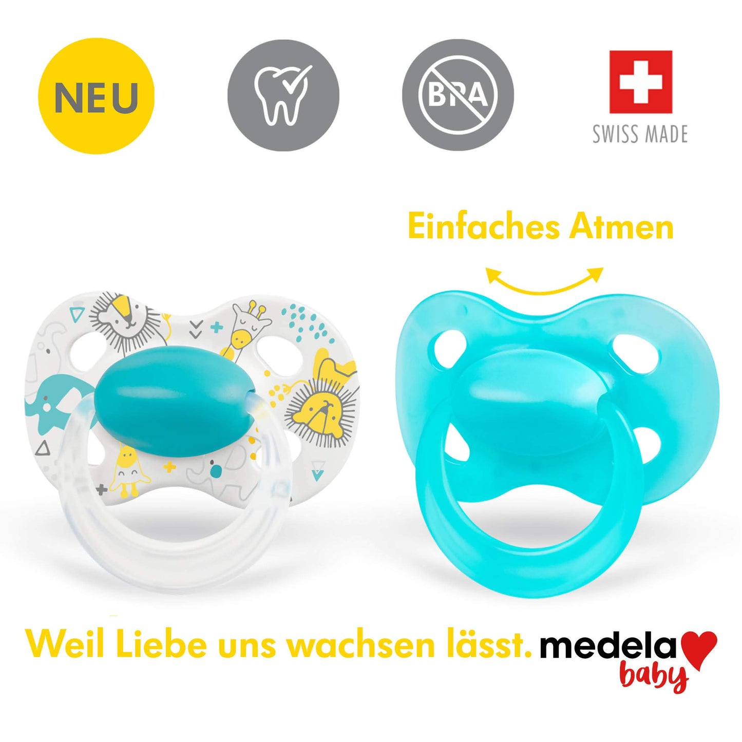 Medela Baby Original Schnuller – Für Babys von 6-18 Monaten – 2 Stück