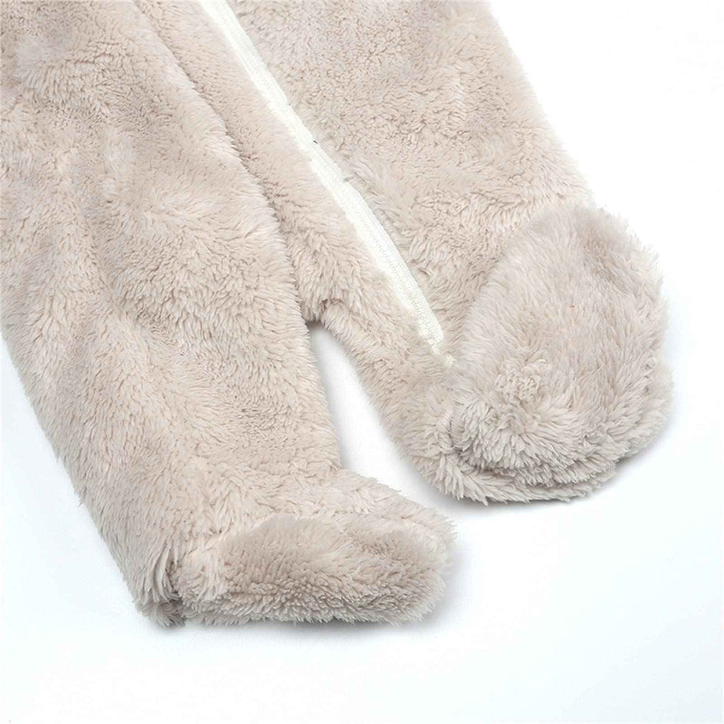 Baby Snowsuits Winter Jumpsuit with Hood Winter Romper Fleece Jumpsuit with Foot for Babies Newborn Toddler Girls Boys Warm Jumpsuit for 0-12 Months
