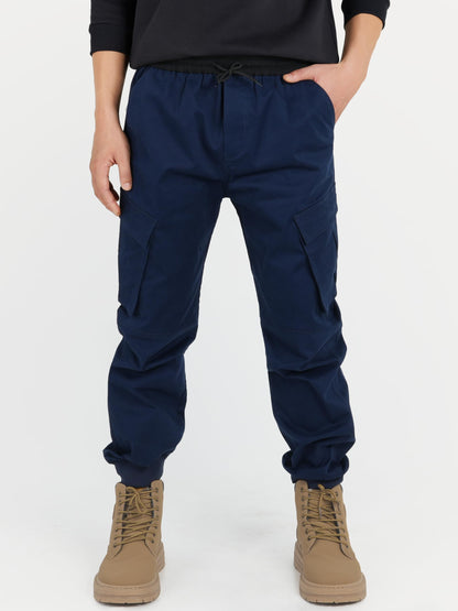 CAMLAKEE Jungen Jogger Hose aus Twil Cargohose mit elastischem Bund