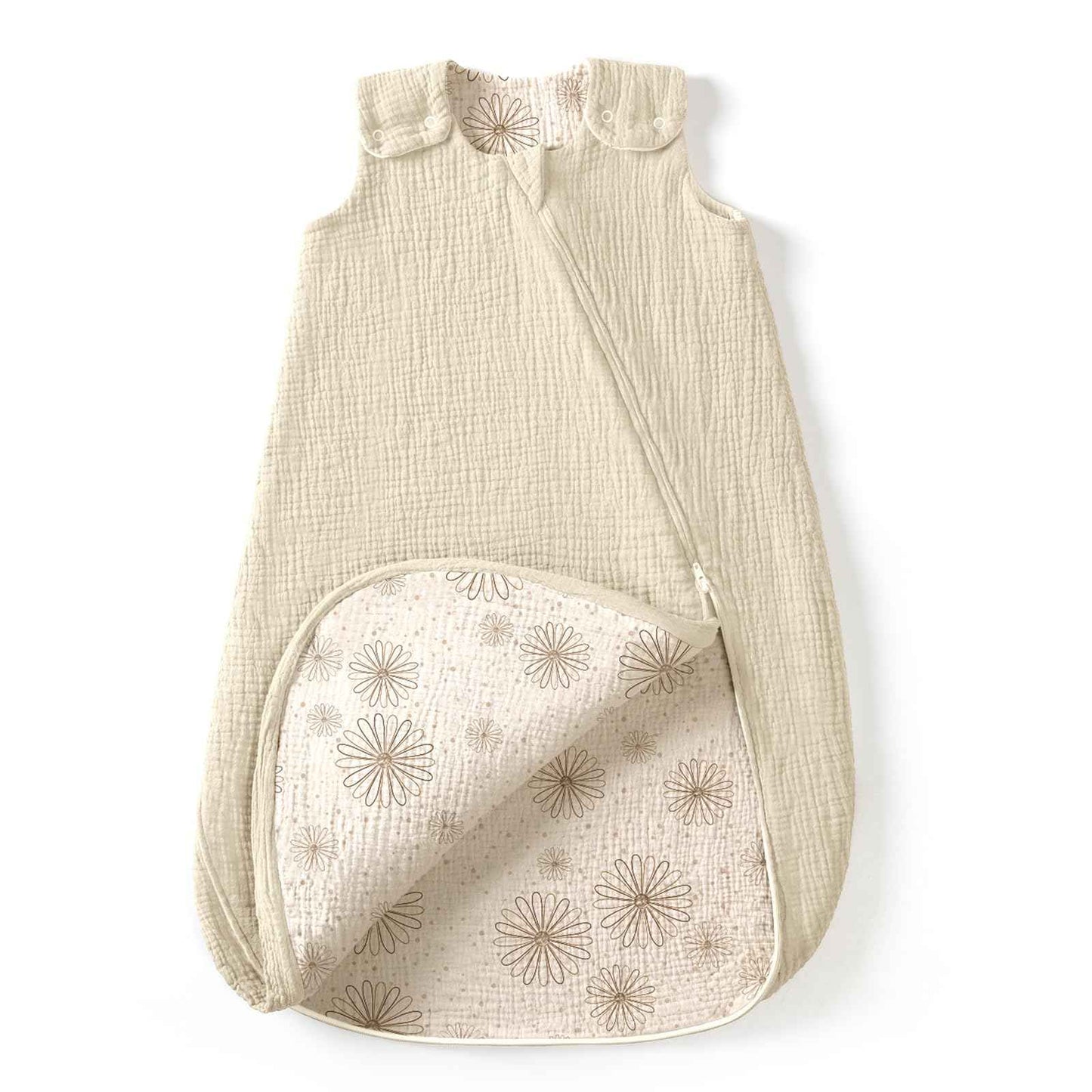 lulumoon Baby Sleeping Bag for 3-9 Months: Muslin Sleeping Bag Baby for Boys and Girls - Cotton Baby Sleeping Bag for 70 cm All-Year Children's Room