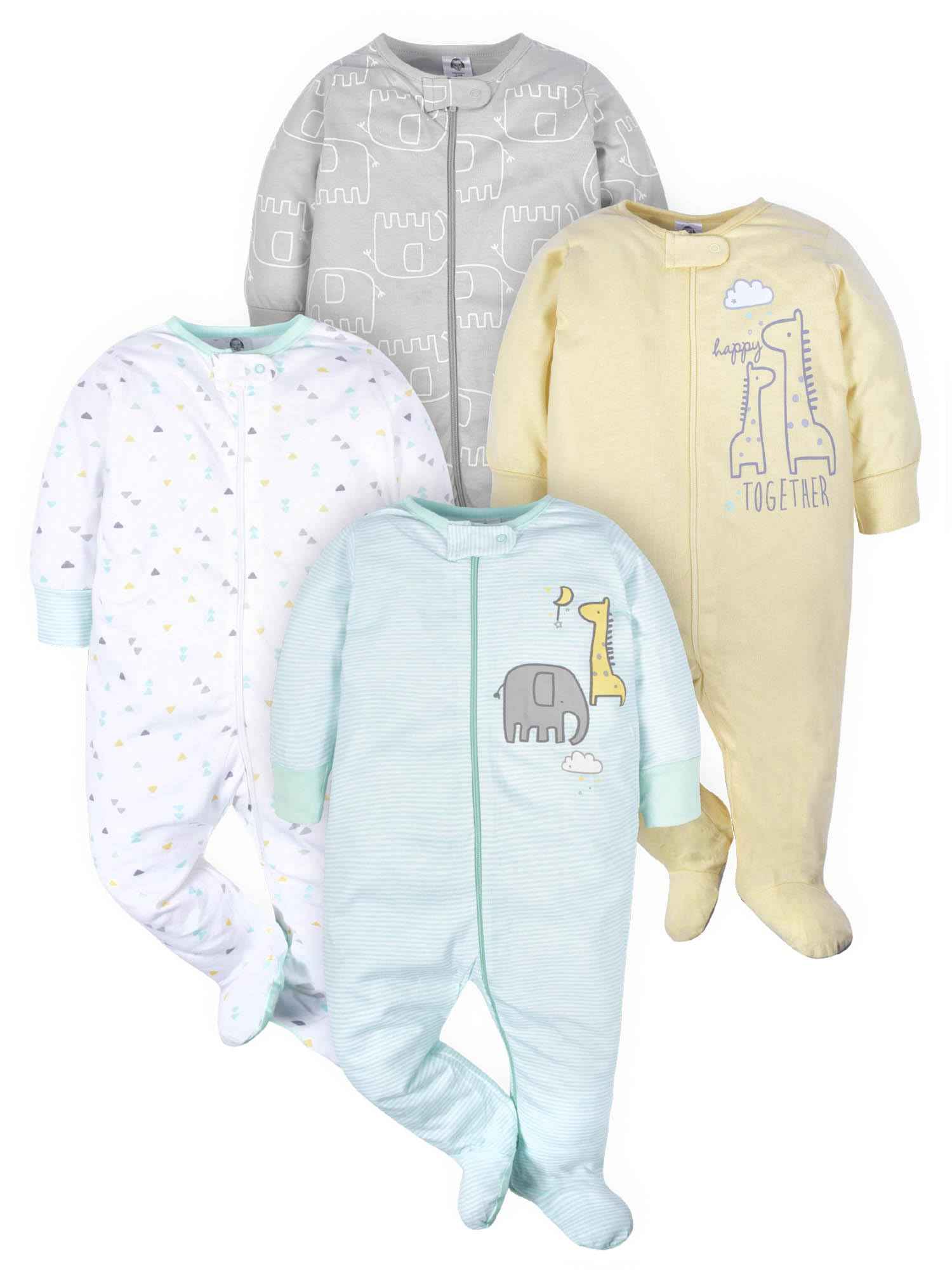 Gerber Unisex Baby 4 Pack Sleep 'N Play Footie Brisuren (4er Pack)