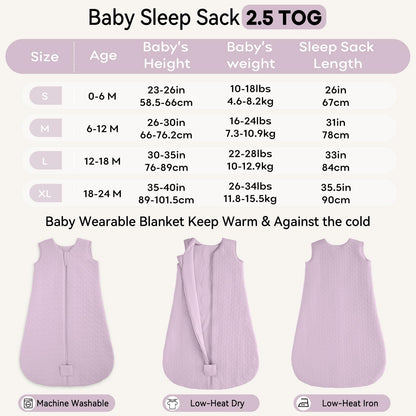 Unnivoll Baby Winter Sleeping Bag, 2.5 Tog, Baby Sleeping Bag, 0-6 Months, Cotton Baby Sleeping Bag, Newborn Winter Sleeping Bag, Baby, Warm and Soft, 67 cm, for Boys and Girls, Green