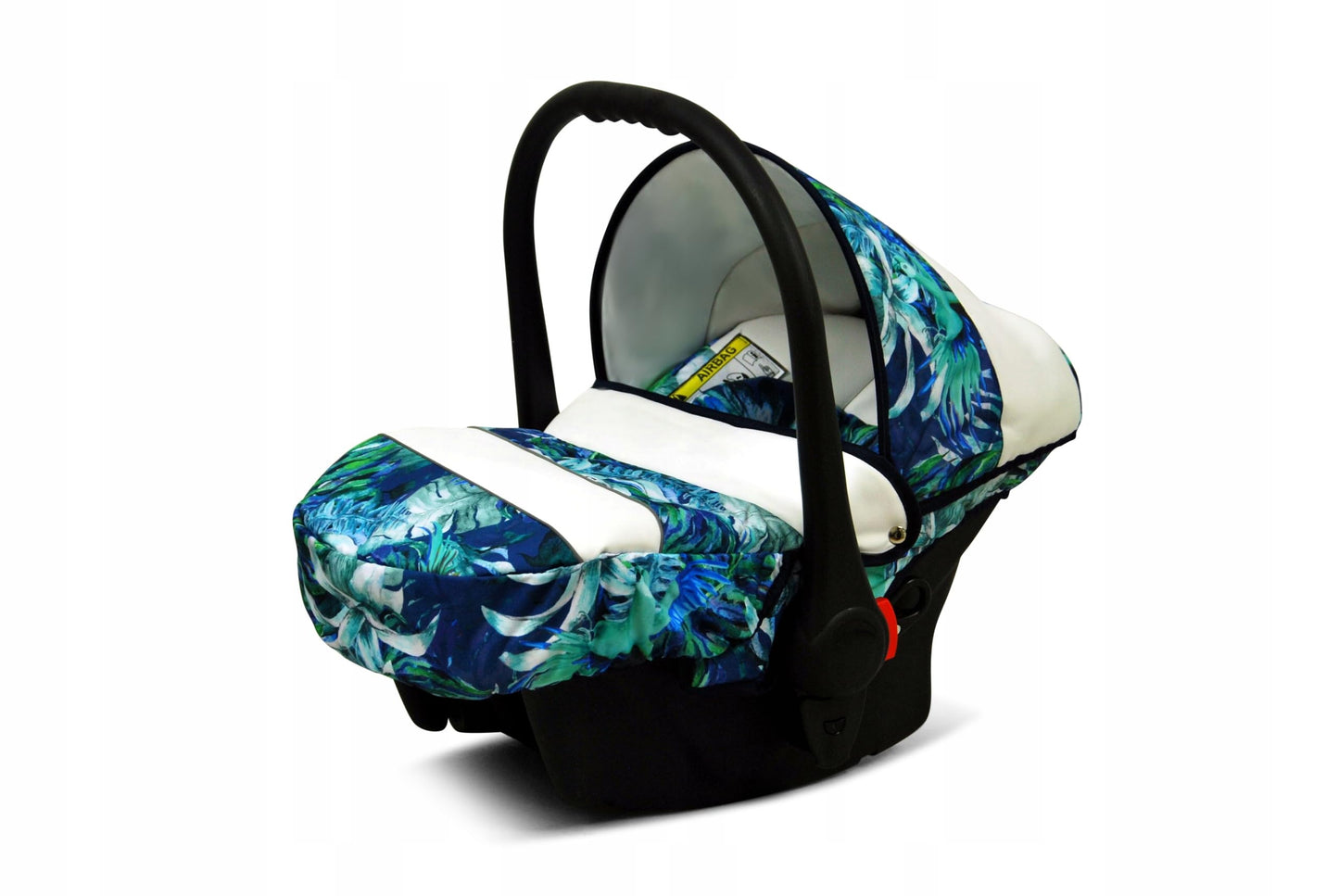 BabyLux® Bambimo Pushchair Set 3 in 1 - Tropical - incl. Baby Carrycot, Buggy Sports Seat, Car Seat - Pram Set - Combination Pram with Changing Bag, Rain Cover etc.