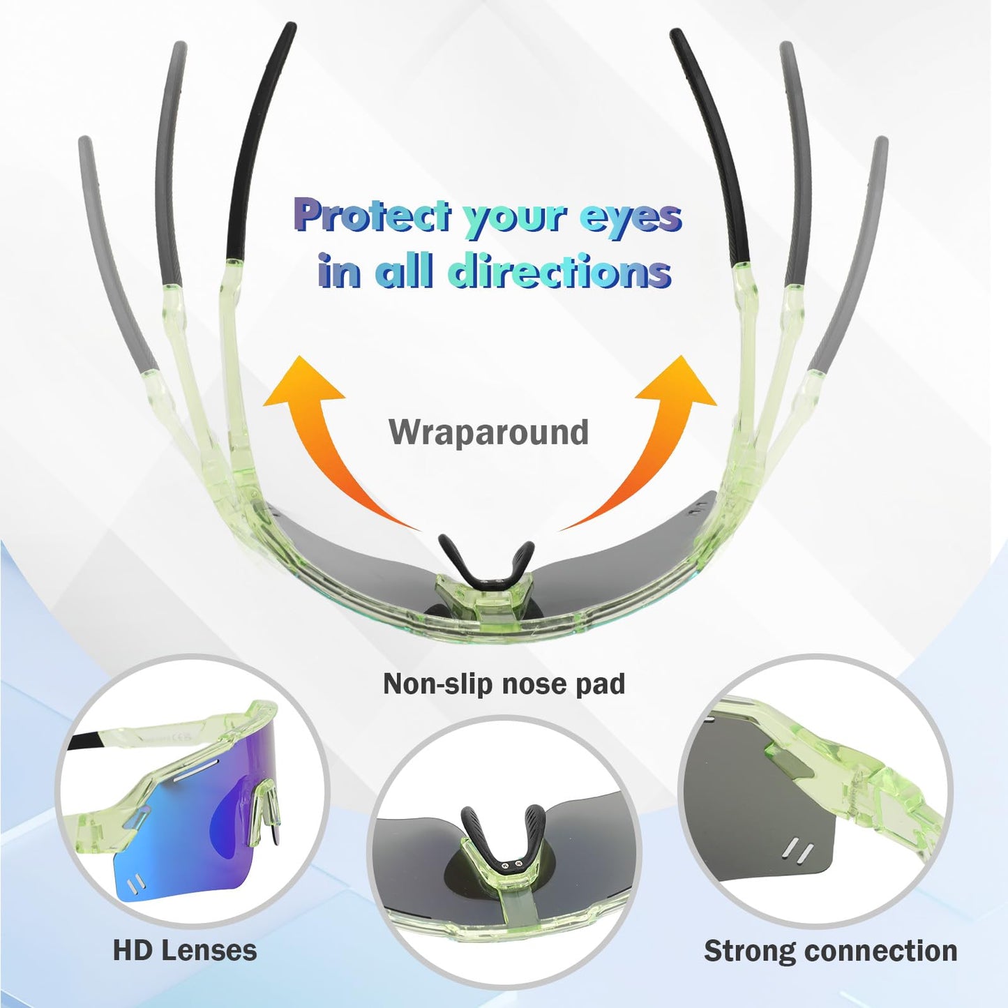 Beipegin Sonnenbrille Kinder Polarisierte UV400 Schutz Jugendliche Fahrradbrille Sportbrille Schnelle Brille Sonnenstrahlen Radfahren Sonnenbrillen für Teens Jungen Mädchen