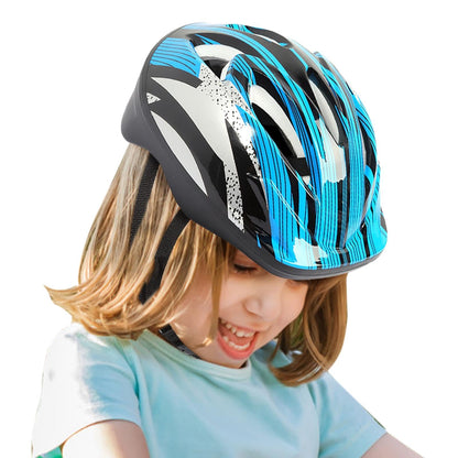 Kinderhelm, Fahrradhelm, Alter 3–13 Jahre, verstellbarer Fahrradhelm für Jungen, Mädchen und Kleinkinder, Kinder-Fahrradhelm und Polster-Set für Jungen und Mädchen, komplettes Sicherheitsset für