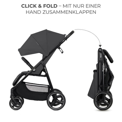 Kinderkraft TRIG 3 Kinderwagen, Kinderbuggy, Liegewagen, Sportwagen, Buggy, Zusammenklappen, Breite und tiefe Sitz, mit Liegeposition, 4 Rad Dämpfung, Große Dach, 5-Punkt-Gurt, bis zu 25 kg, Beige - Meloni2