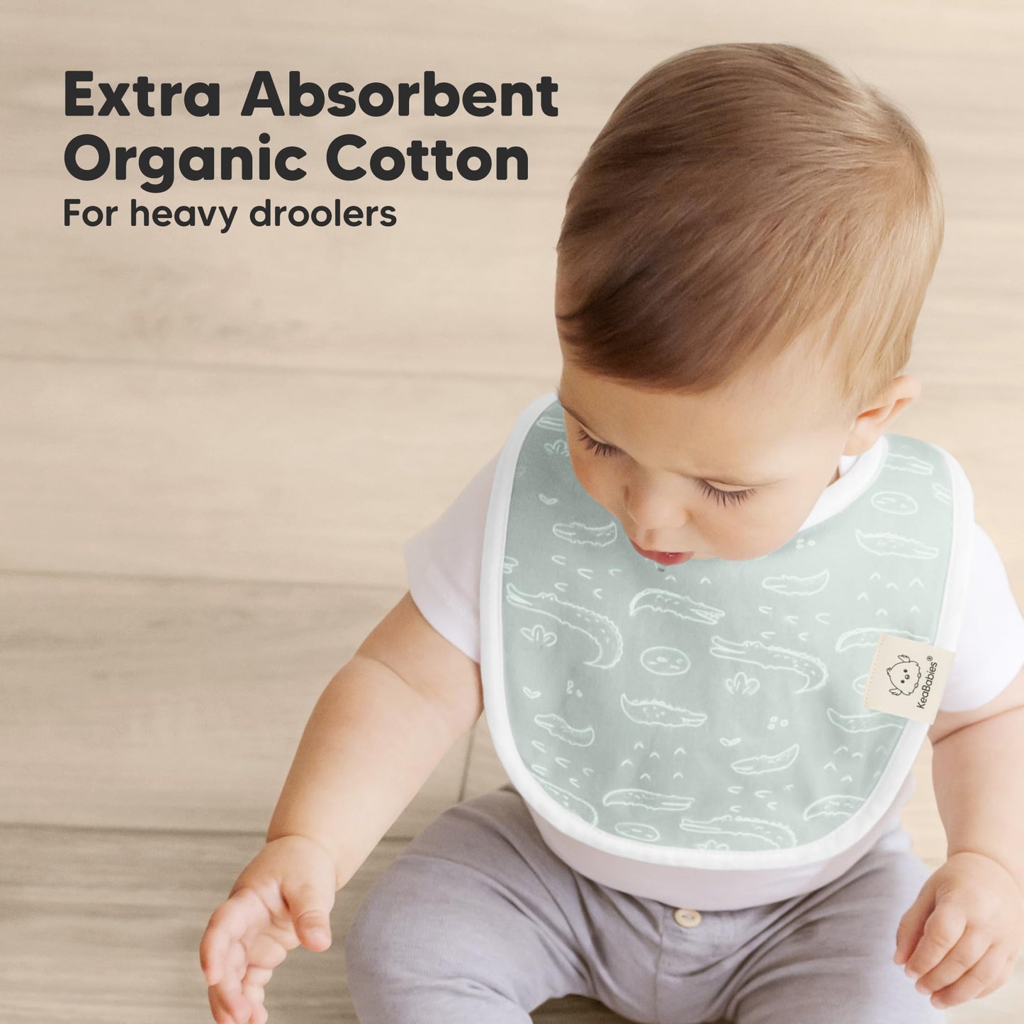 Baby Bibs for Boys &amp; Girls - 8-Pack Organic Cotton Teething Bibs - Baby Bibs for Girls &amp; Boys - Large Bibs for Infants, Toddlers (Wilderness) 