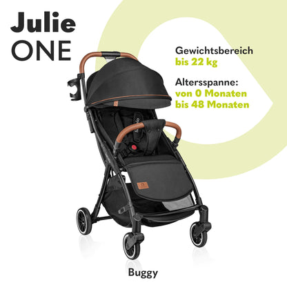 LIONELO Julie One Buggy Pushchair up to 22 kg, Adjustable Backrest and Footrest, Mosquito Net, Leg Warmer, Drink Holder and Transport Bag, Foldable
