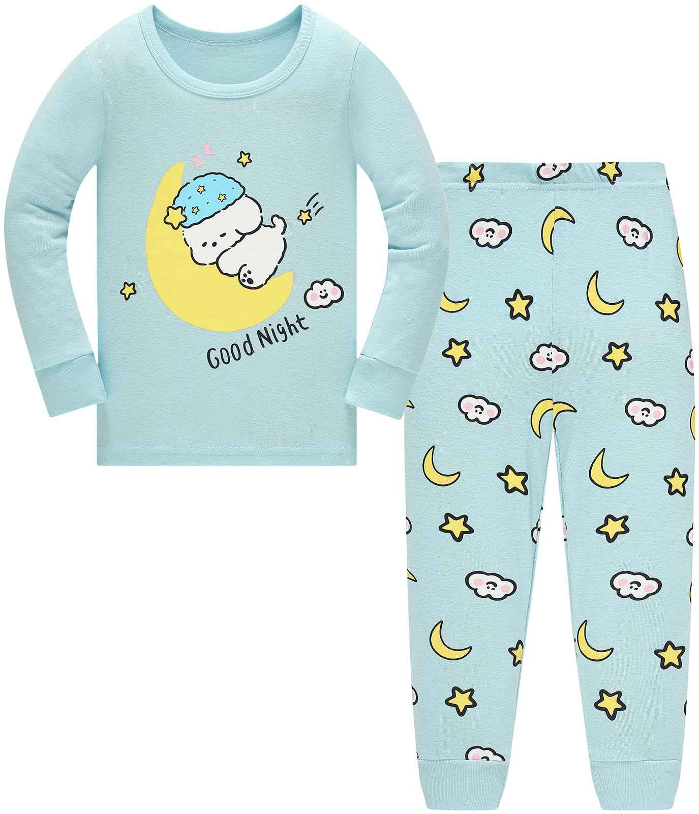 TEDD Boys’ Pyjamas, Dinosaur Long-Sleeve Two-Piece Pyjamas, Kids’ Cotton Pyjama Set, Winter, Christmas Sleepwear, Size 1–12 Years
