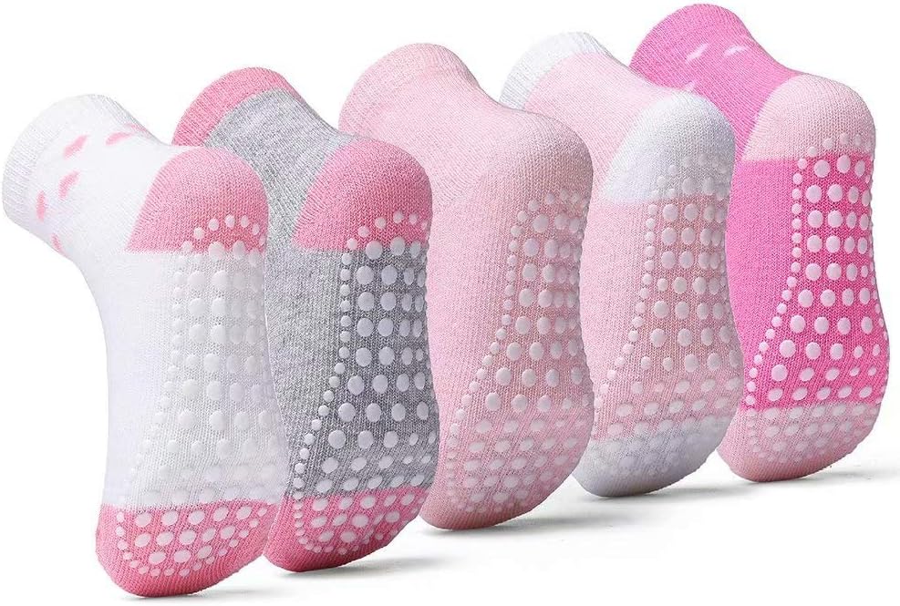 KOWAYI Stoppersocken Kinder 5/10 Paar ABS Rutschsocken Kinder Jungen, Mädchen, Baby Antirutschsocken 1-7 Jahre Grip Socken