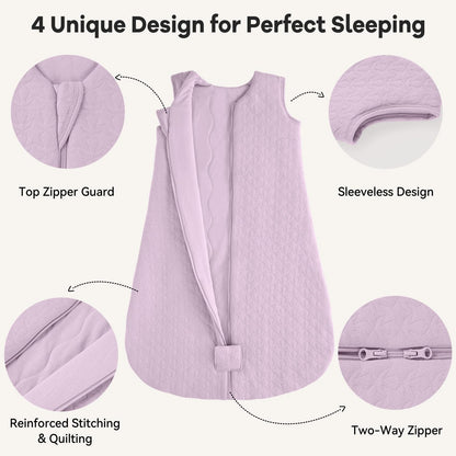 Unnivoll Baby Winter Sleeping Bag, 2.5 Tog, Baby Sleeping Bag, 0-6 Months, Cotton Baby Sleeping Bag, Newborn Winter Sleeping Bag, Baby, Warm and Soft, 67 cm, for Boys and Girls, Green
