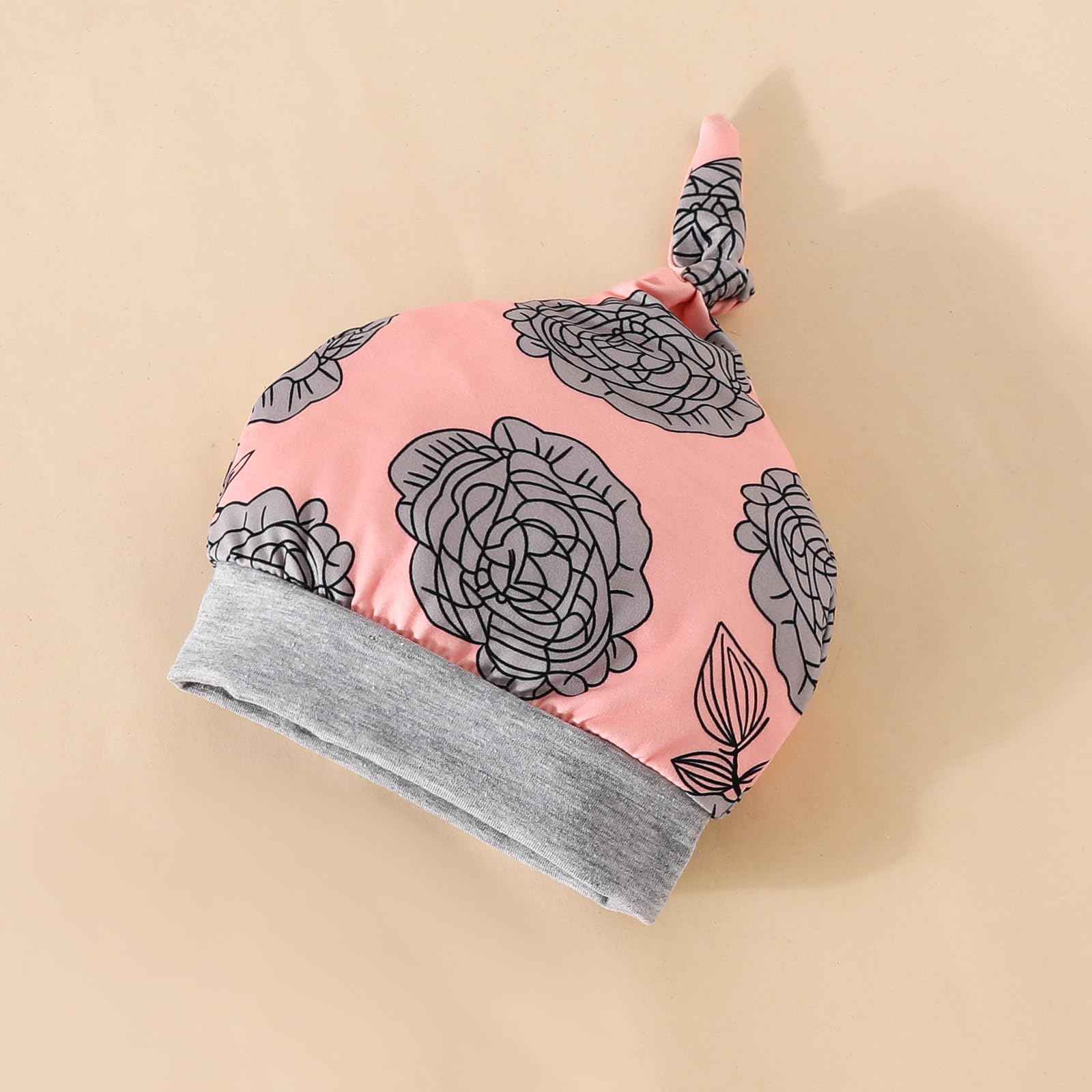 UUAISSO Neugeborenes Baby Mädchen Kleidung Papas Mädchen Langarm Tops Blumenhosen Sets Stirnband Säuglingsmädchen Herbst Outfits