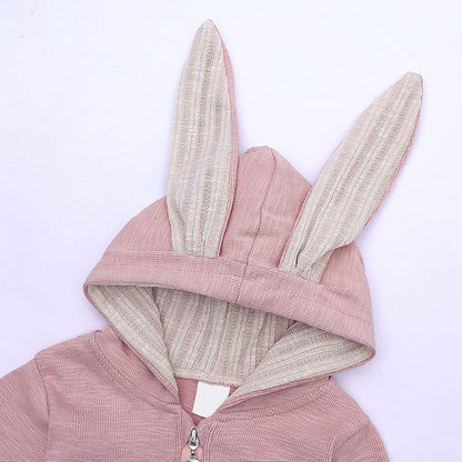 Kleinkind Baby Jungen Mädchen Baumwolle Strampler Langarm Mit Kapuze Reißverschluss Overall Body Baby Herbst Kleidung Pyjamas Outfit