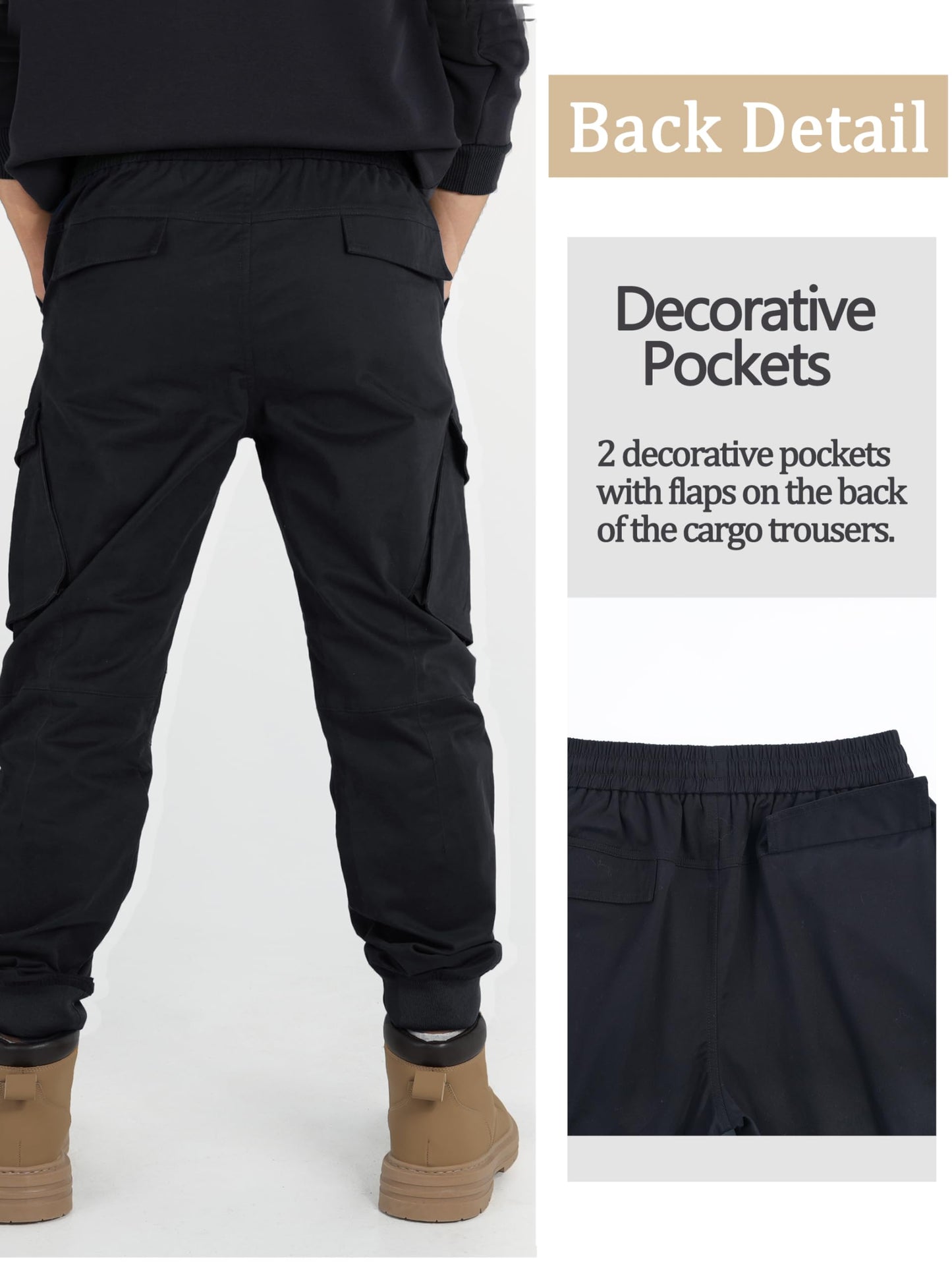 CAMLAKEE Jungen Jogger Hose aus Twil Cargohose mit elastischem Bund