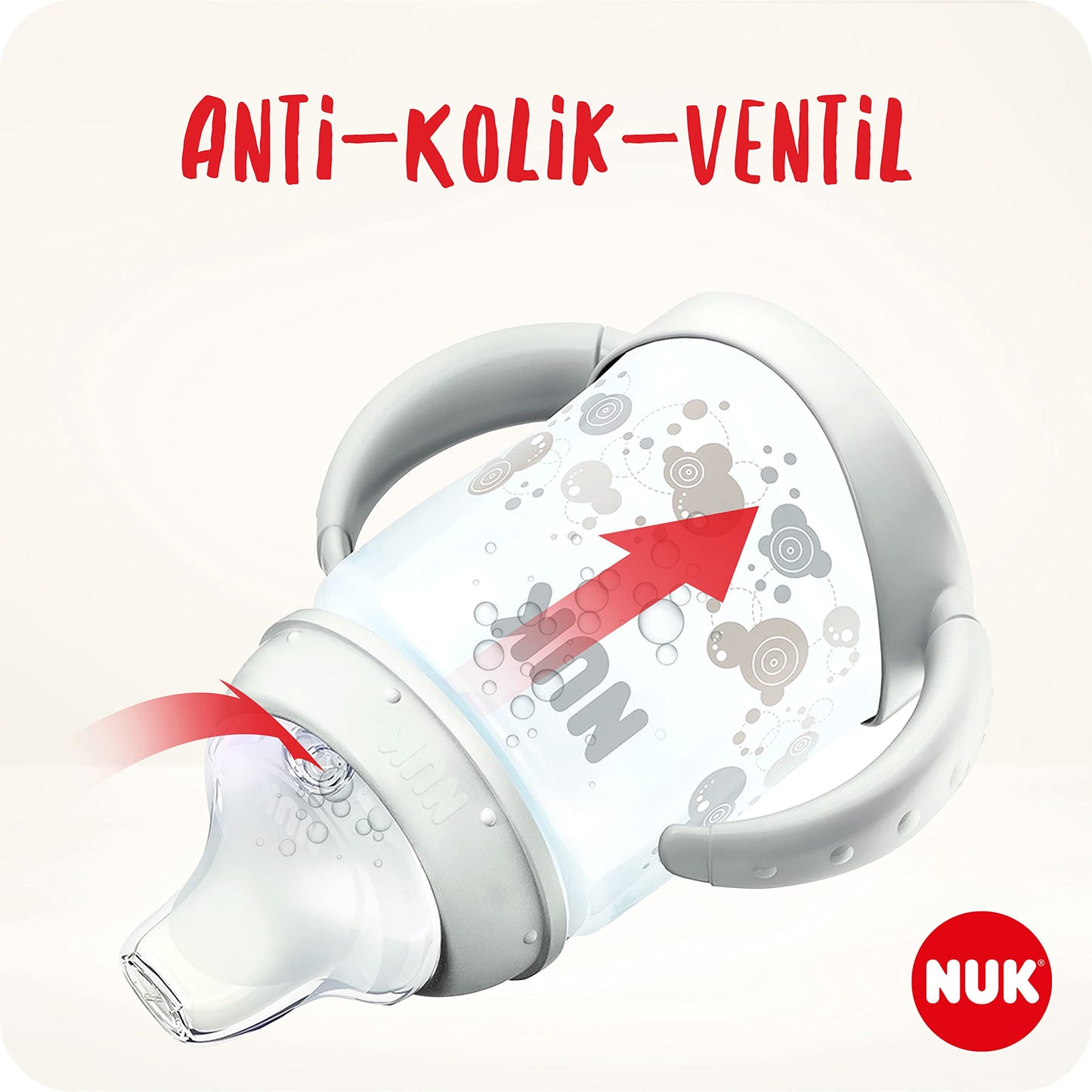 NUK First Choice+ Trinklernflasche | 6–18 Monate | 150 ml | Temperature Control Anzeige | Anti-Colic-Ventil | auslaufsichere Trinkschnabel | Ergonomische Griffe | BPA-frei | Disney Winnie Puuh blau - Meloni2