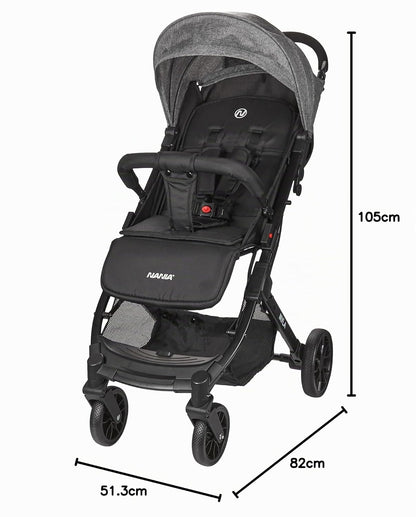 Nania Myla, kompakter Buggy, Kinderwagen 0 bis 4 Jahre (22 kg max), leicht (7,5 kg), Stadtwagen, mit einer Hand in Liegeposition neigbar, großer Aufbewahrungskorb, mit Transporttrolley