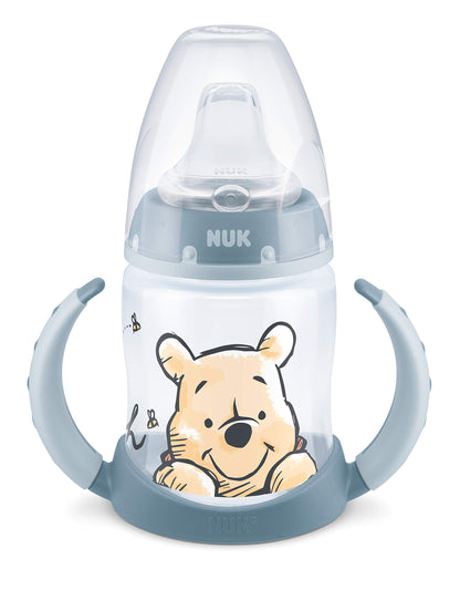 NUK First Choice+ Trinklernflasche | 6–18 Monate | 150 ml | Temperature Control Anzeige | Anti-Colic-Ventil | auslaufsichere Trinkschnabel | Ergonomische Griffe | BPA-frei | Disney Winnie Puuh blau - Meloni2