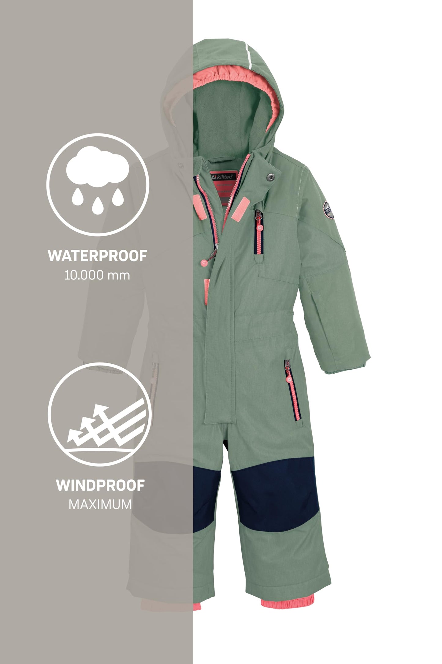 Killtec Kesley Mini Ski Overall/Snowsuit with Hood Unisex Children's